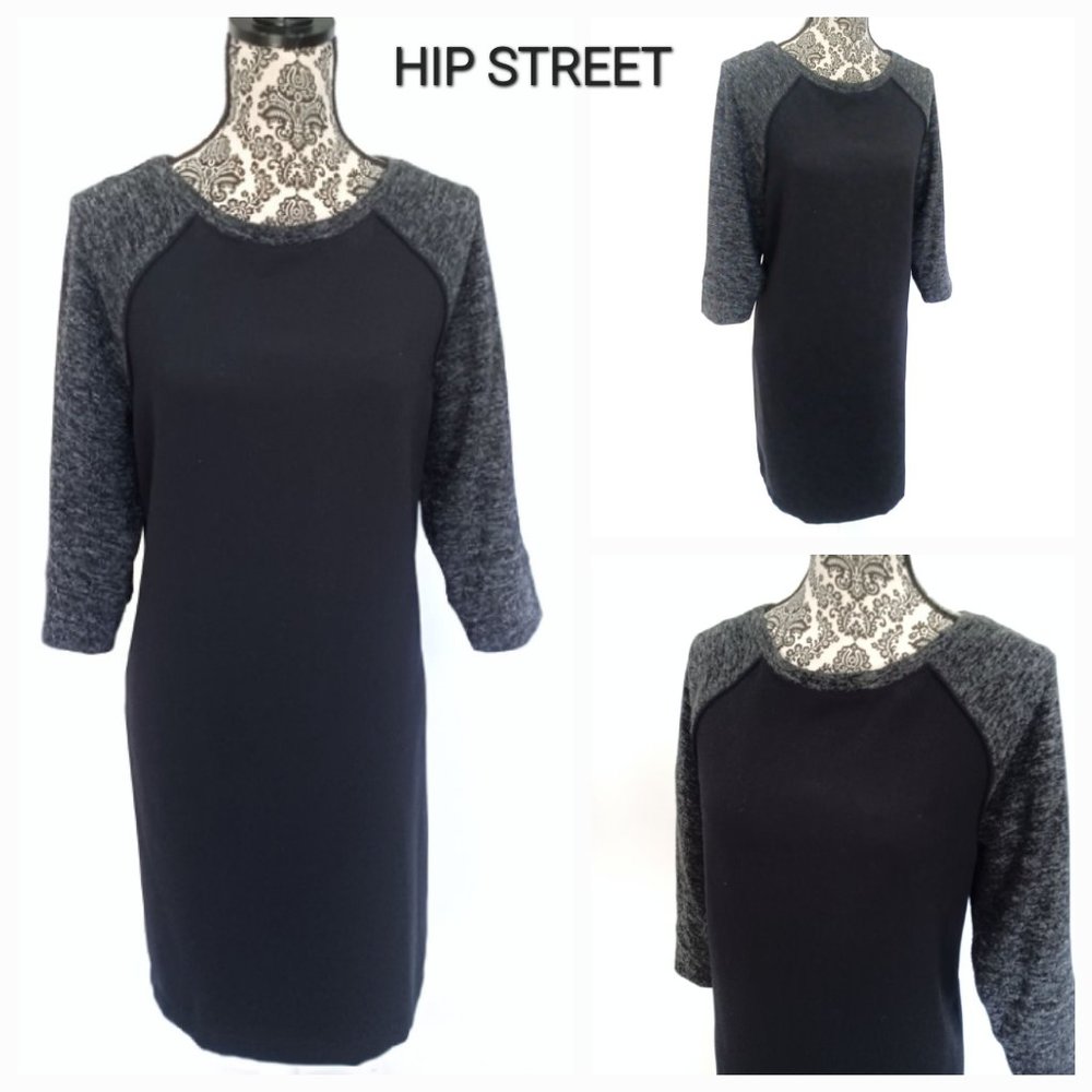 LOFT Sweater Knit Sleeves Shift Dress 12